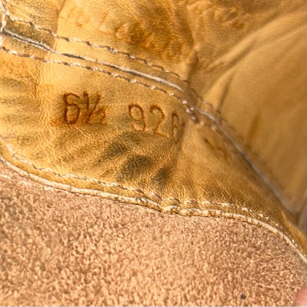 BED STU Becca Buckle Boot Size 6.5 Tan Rustic Leather Dual Zipper Ankle - Picture 10 of 14
